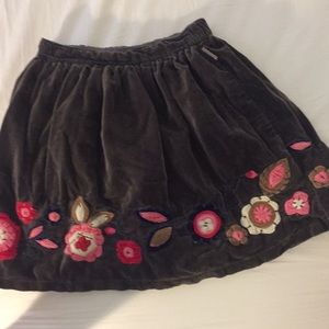 Oilily velvet beautifully embroidered skirt
